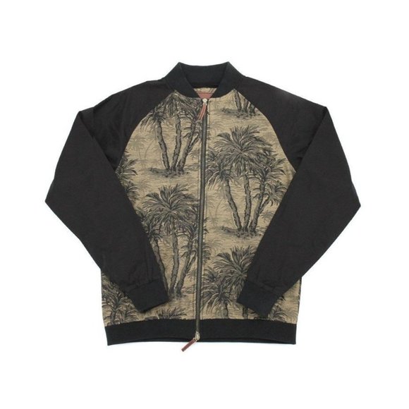 ZANEROBE Kapu BOMBER Palm CAMO Print  ZIP Pocket JACKET L - Picture 3 of 4
